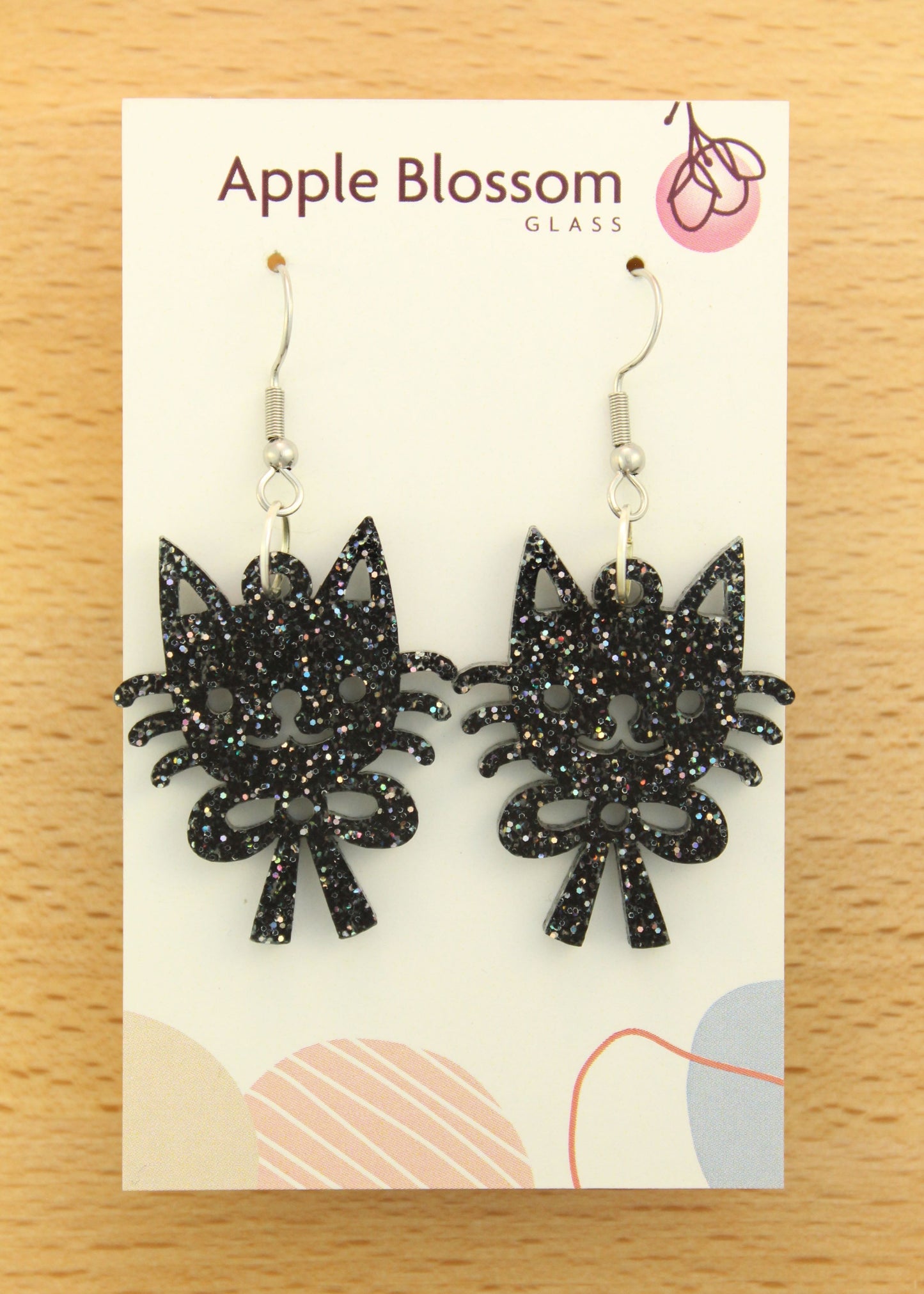 'Black Cat' Acrylic Earrings