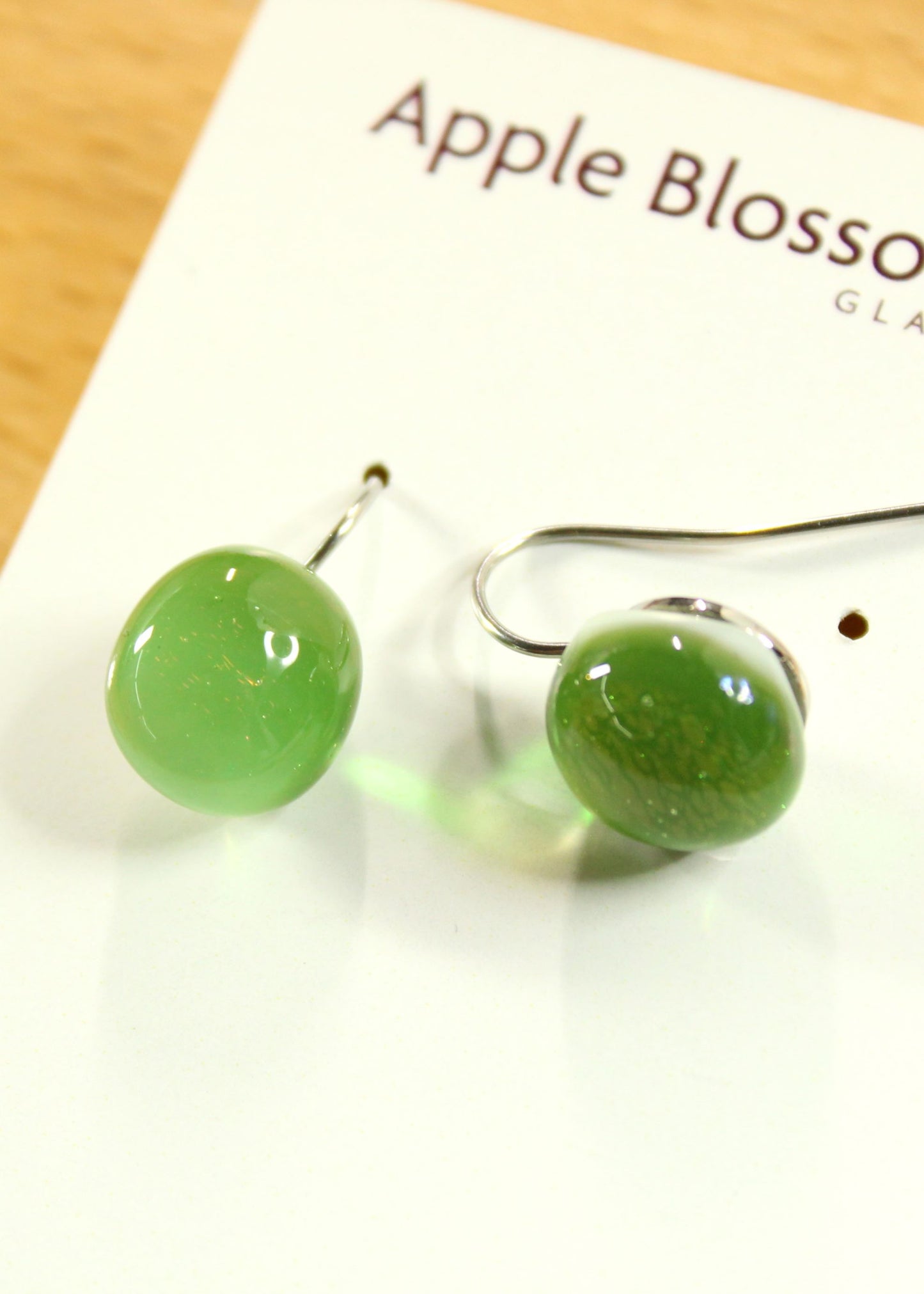 'Fern Green' French Hooks Earrings