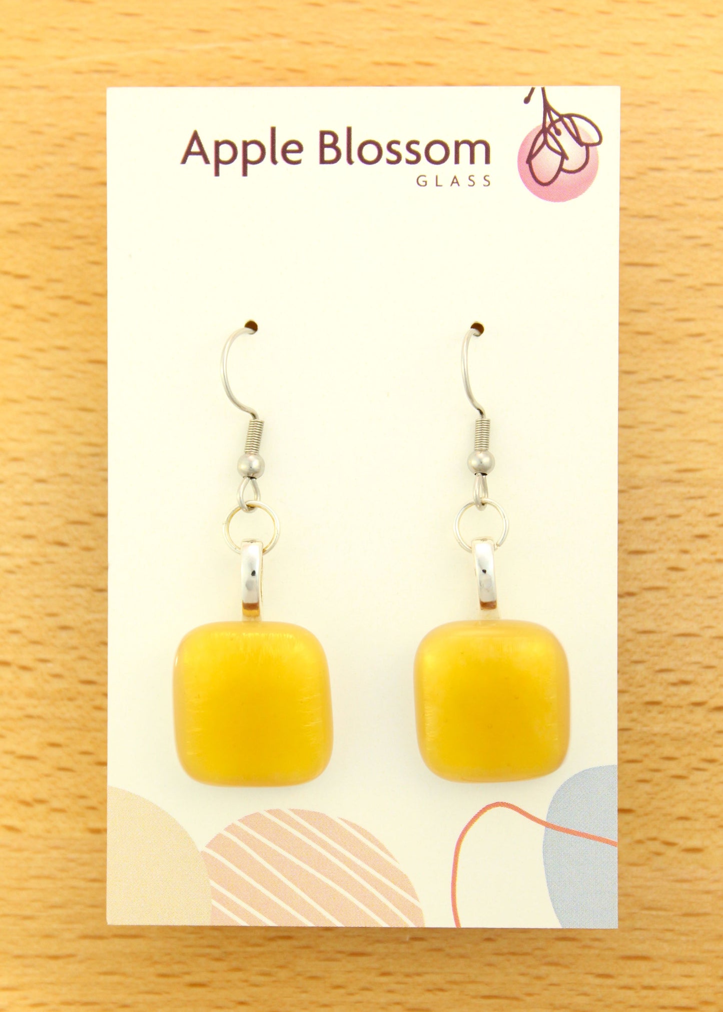 'Iridescent Dream' Fused Glass Earrings Dangles