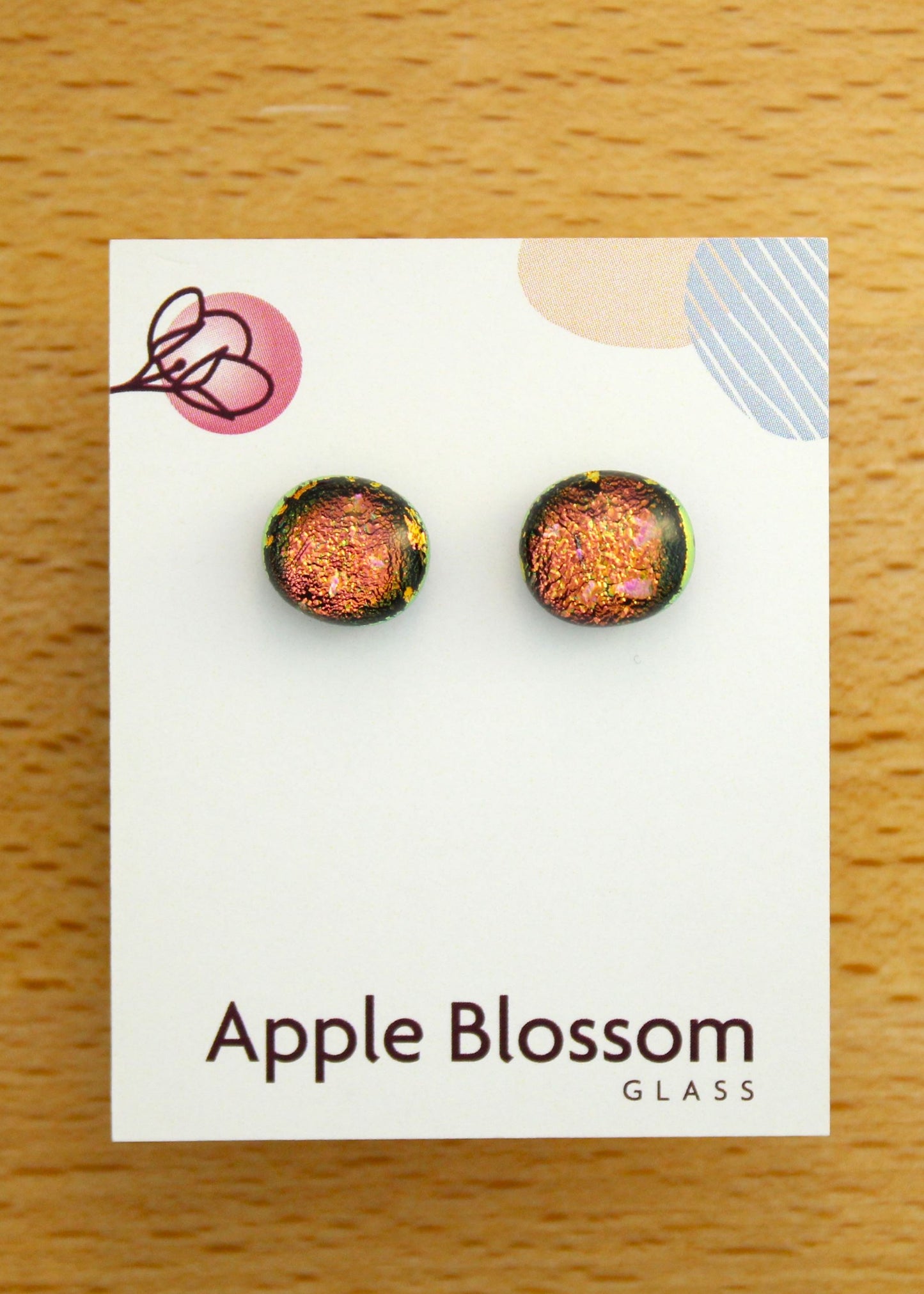 'Party Lights' Fused Glass Studs