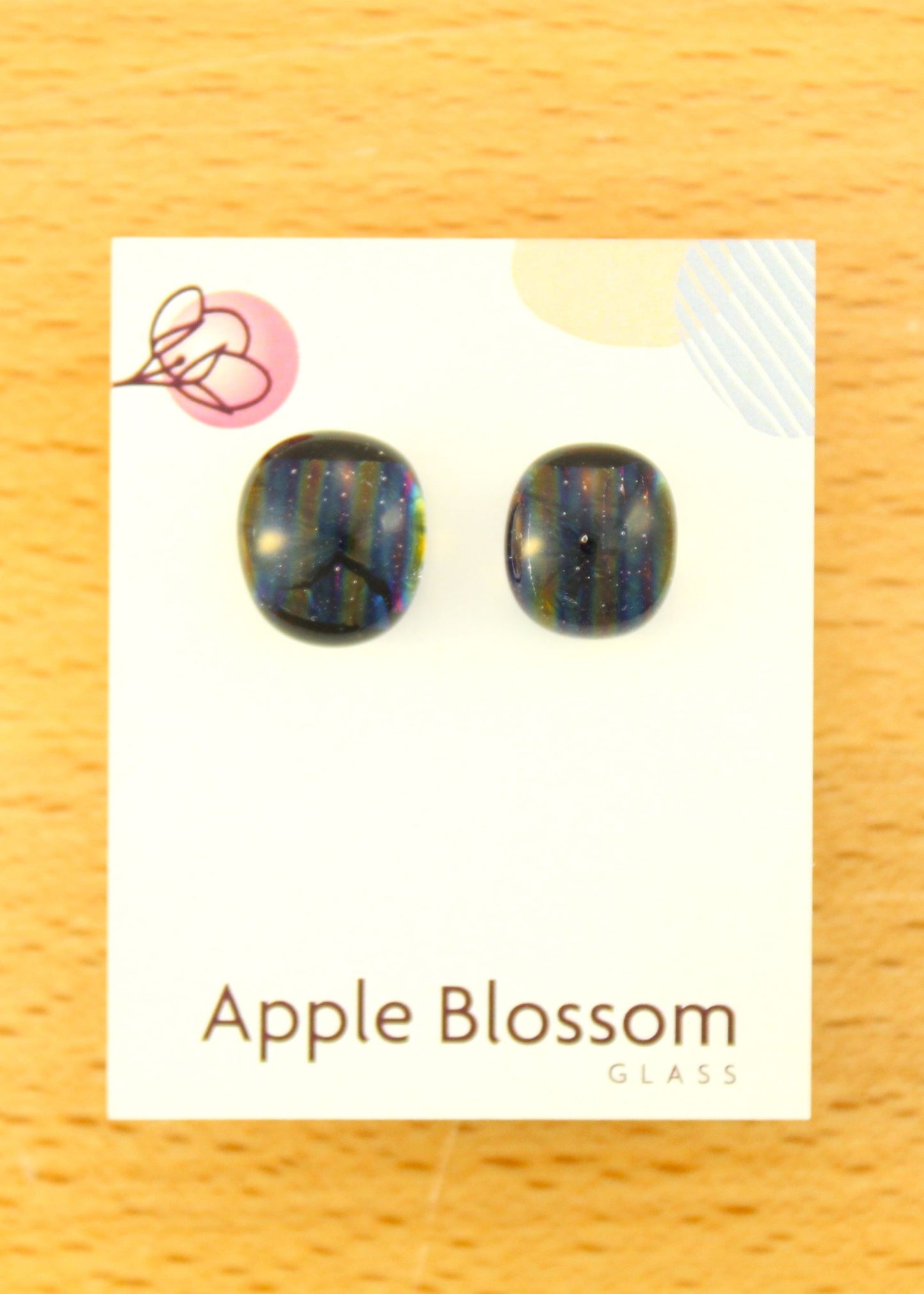 'Never Too Much' Fused Glass Studs