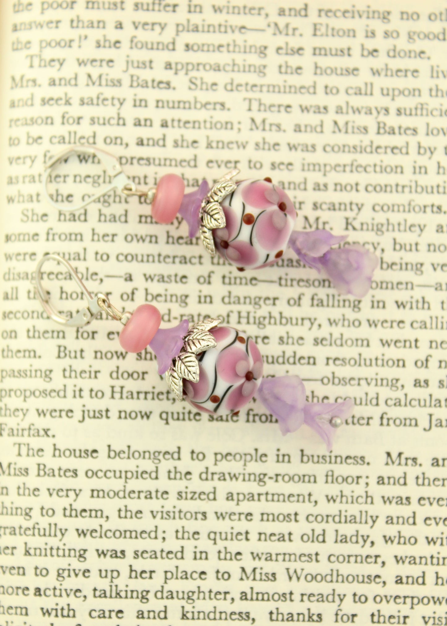 'Off to the Races' Handmade Glass Earrings