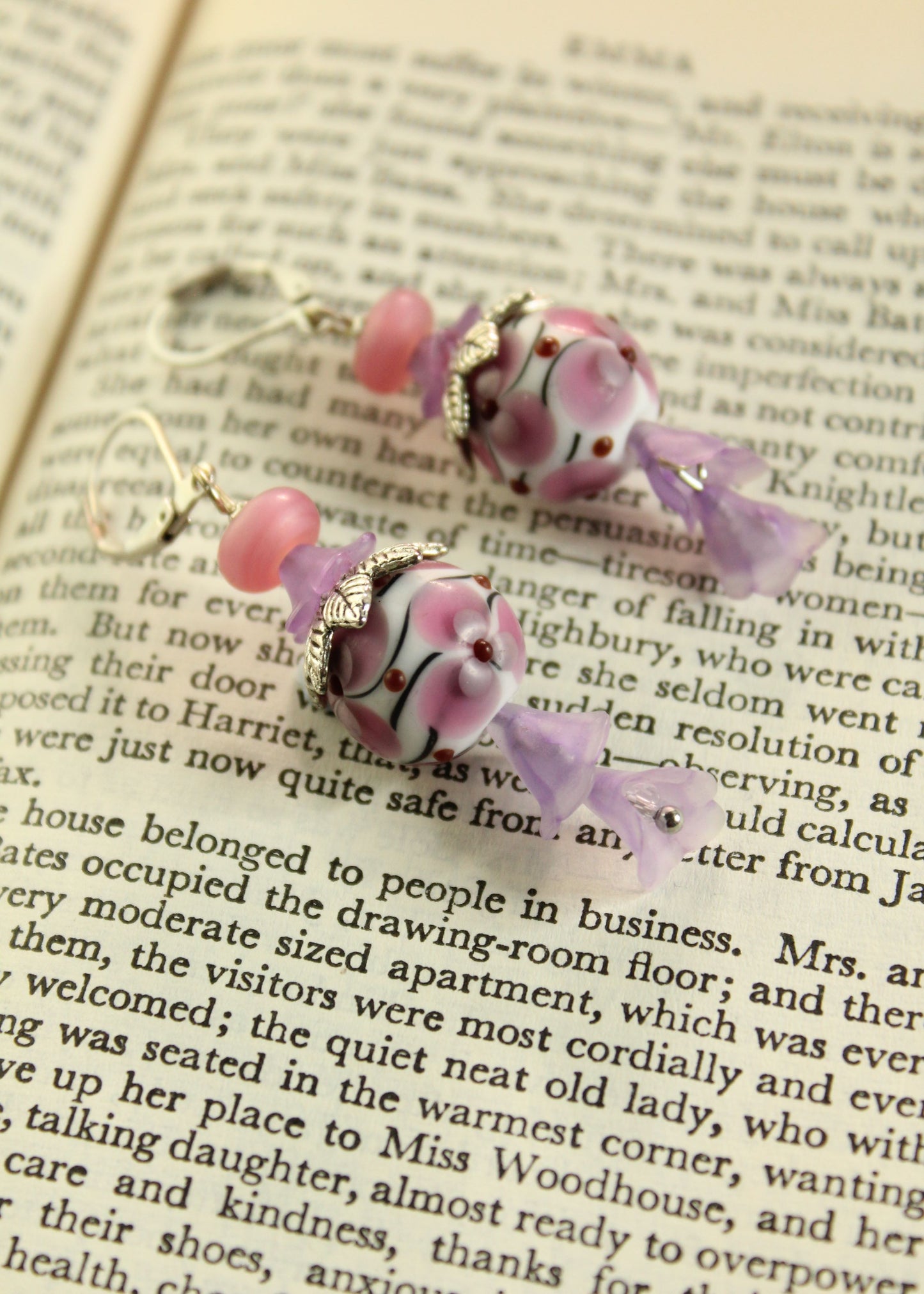 'Off to the Races' Handmade Glass Earrings