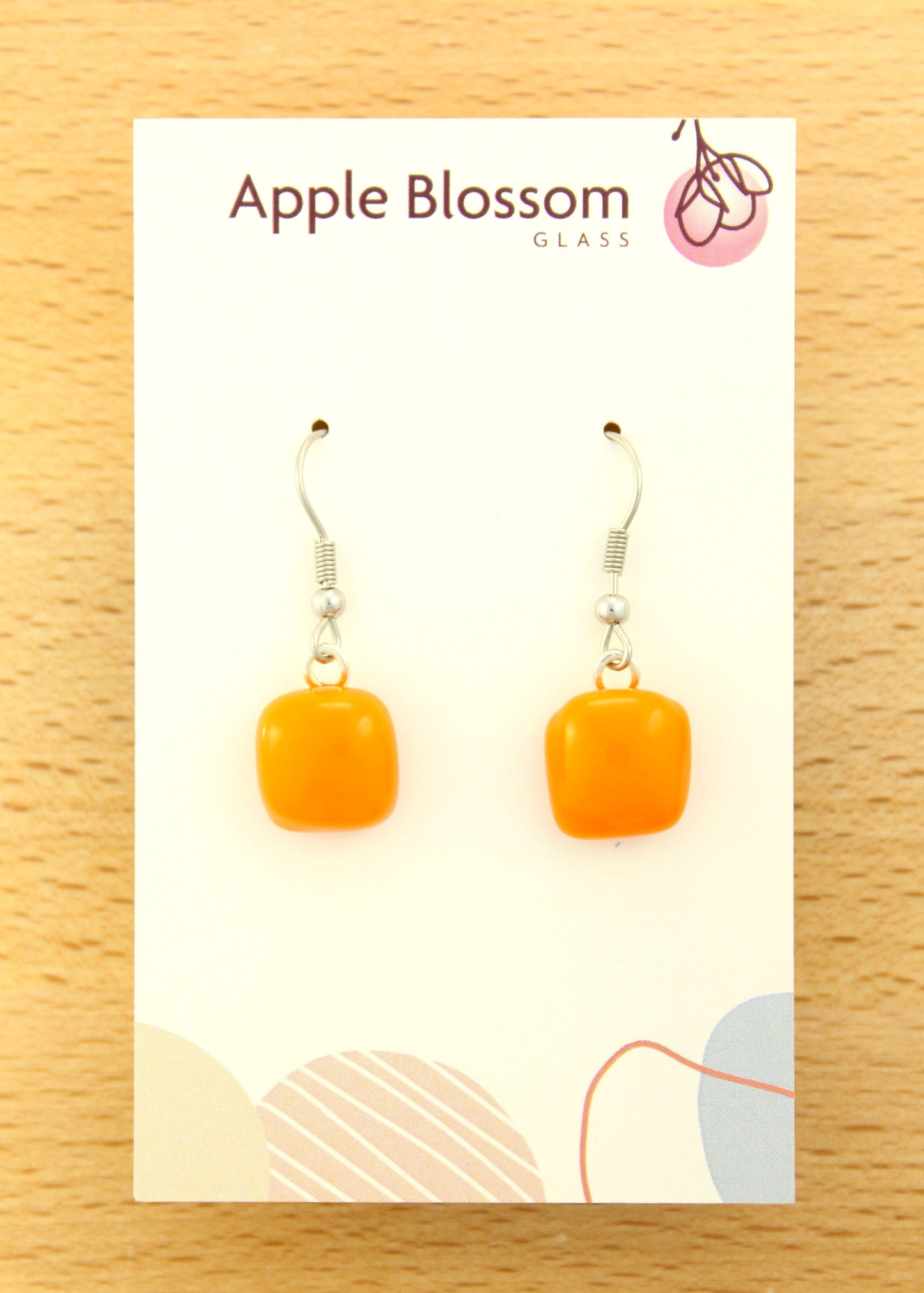 'Orange you surprised?' Fused Glass Earrings Dangles