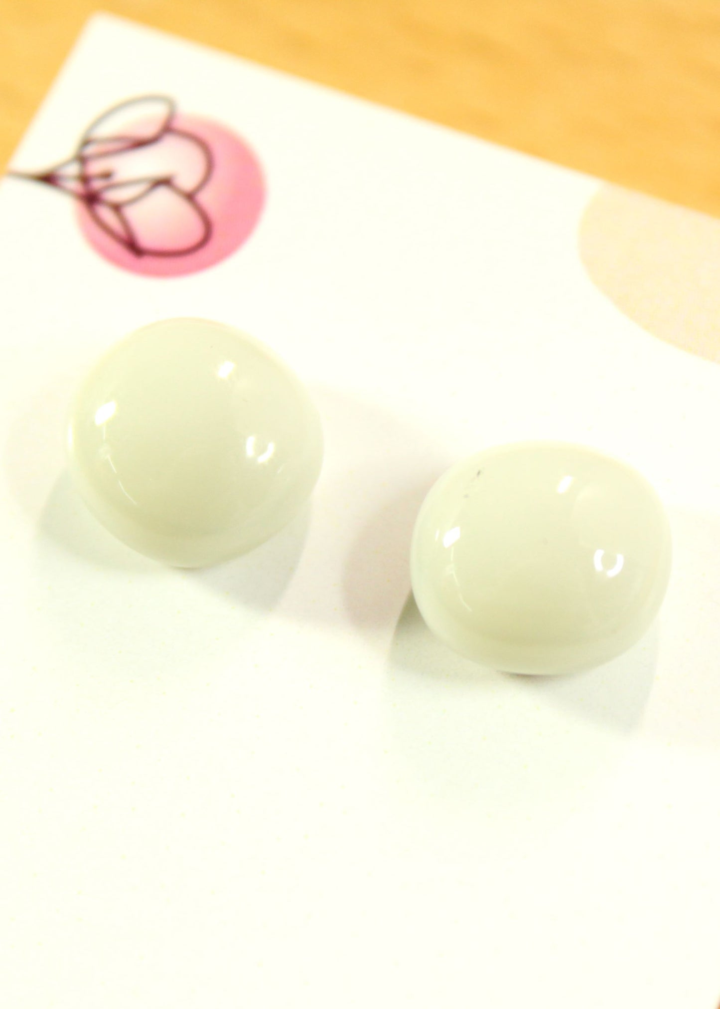 'Pearl Grey' Fused Glass Earrings Studs