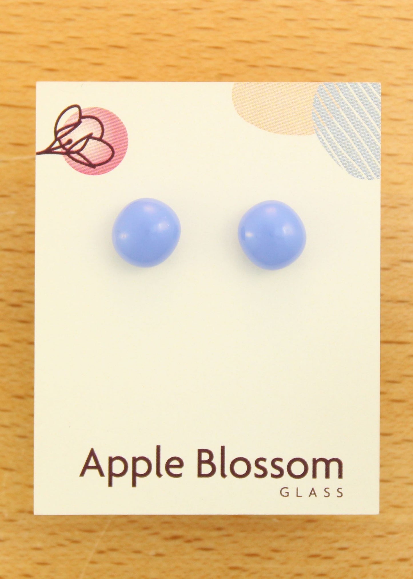 'Periwinkle' Fused Glass Mini Studs Earrings
