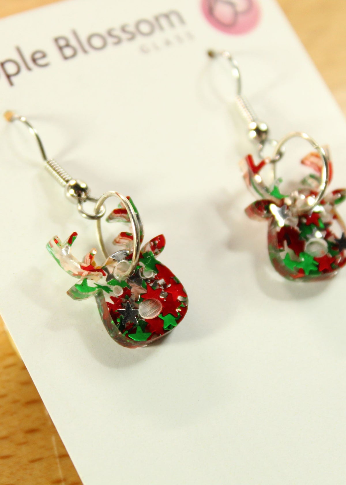 'Reindeer' Christmas Acrylic Earrings