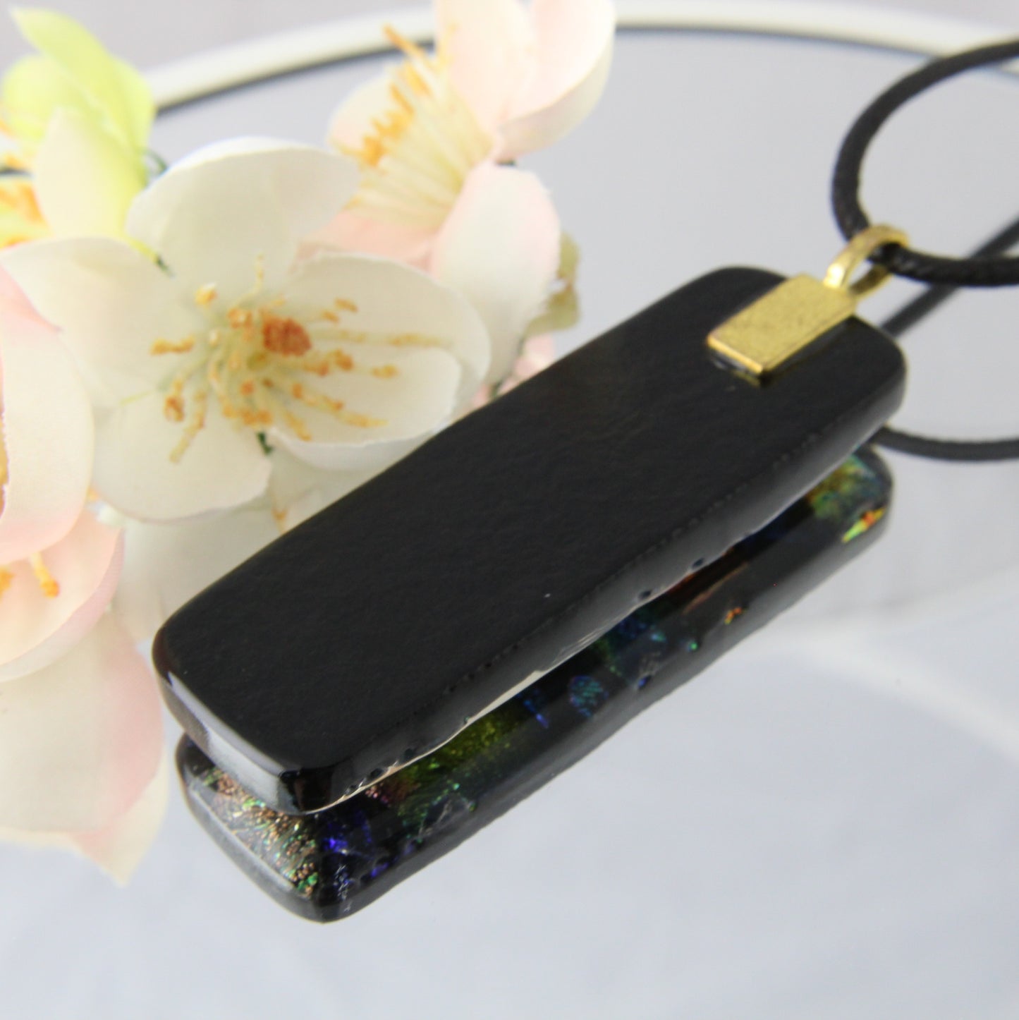 Patchwork Fused Glass Pendant #2