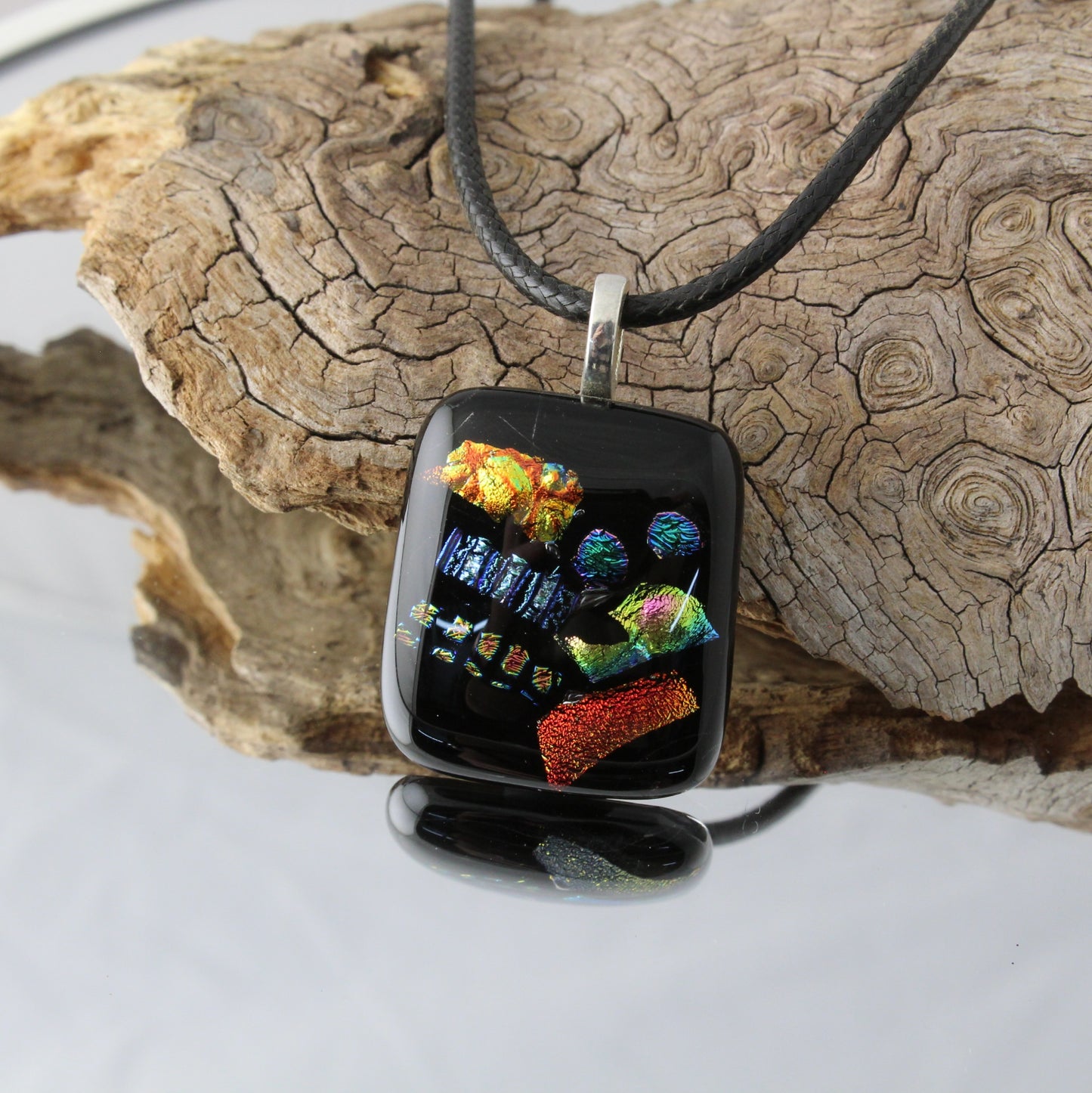 Optical Colour Fused Glass Pendant