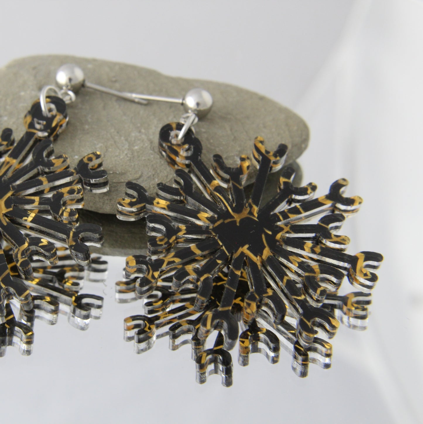 'Explosions' Acrylic Dangle Earrings