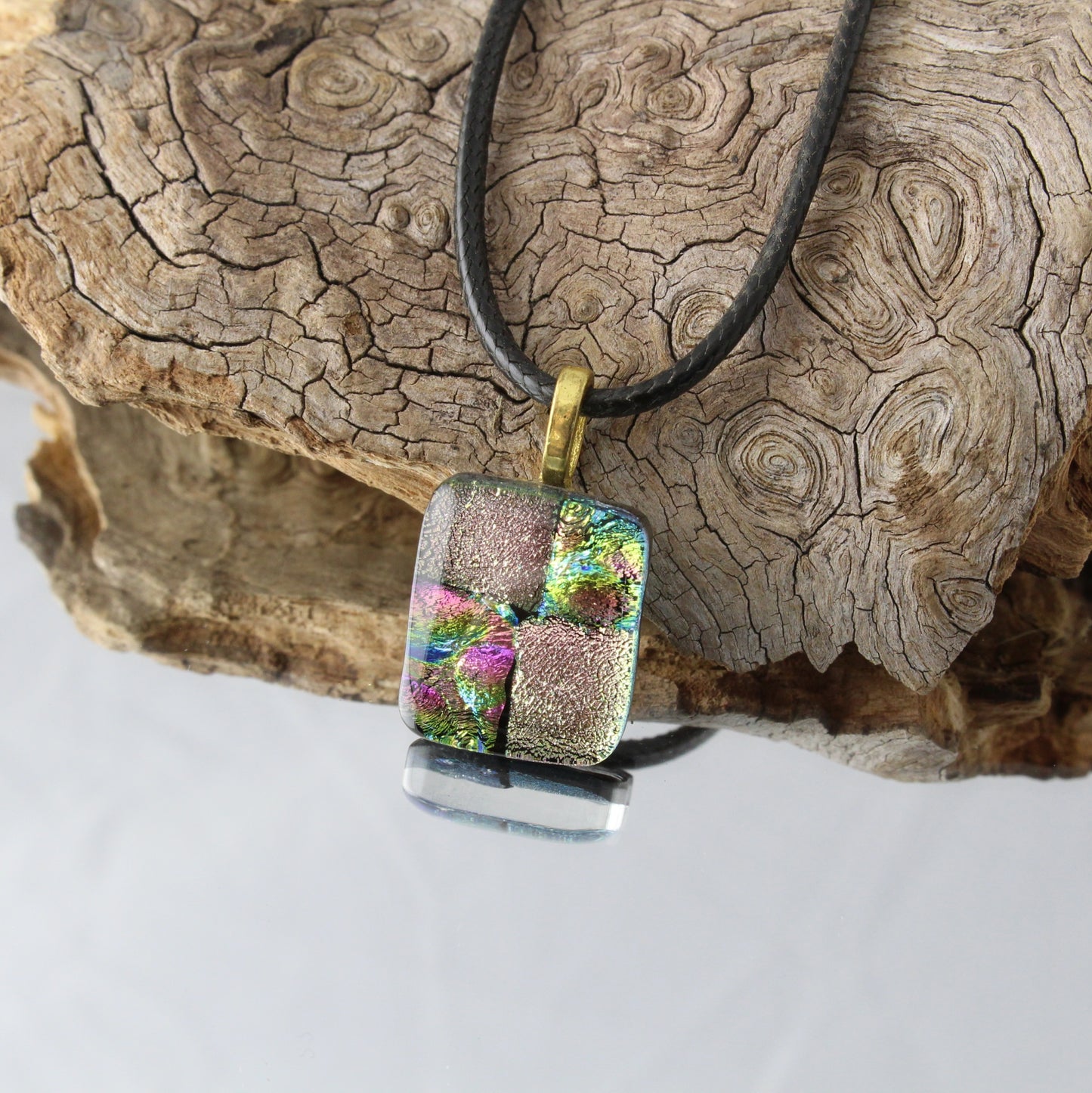Patchwork Fused Glass Pendant #3