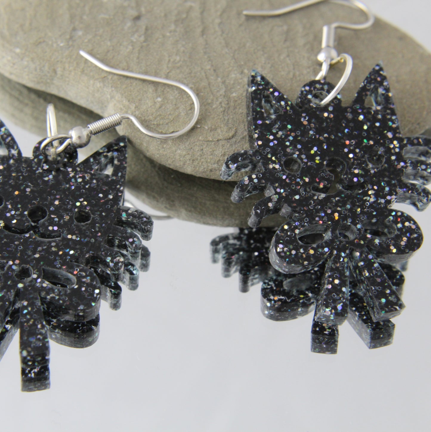 'Black Cat' Acrylic Earrings