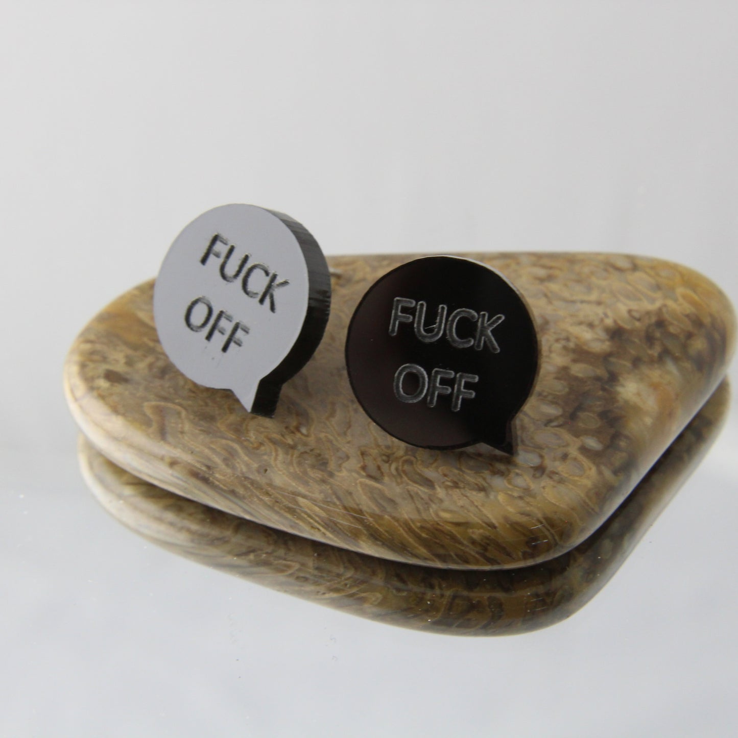 Naughty Stud Earrings - Only look if you like sweary studs!