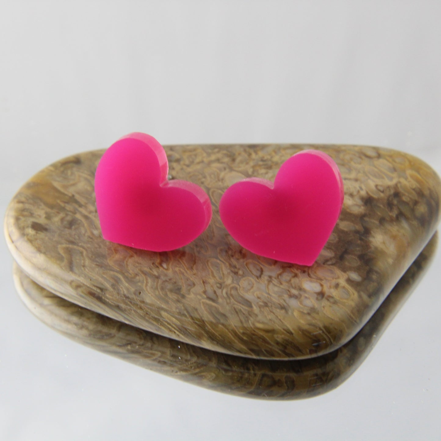 'Bright Hearts' Acrylic Stud Earrings