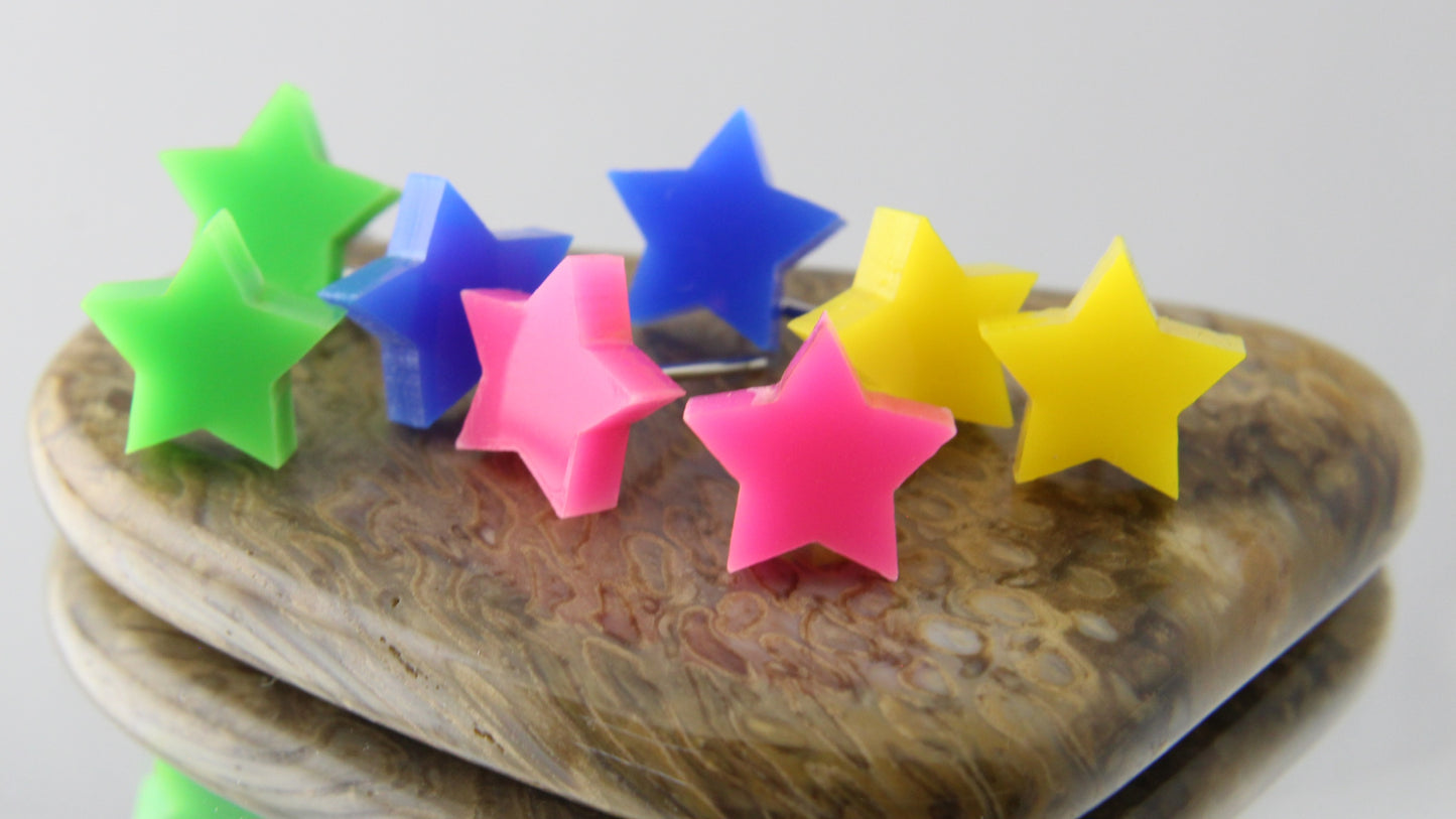 Small Stars Acrylic Stud Earrings