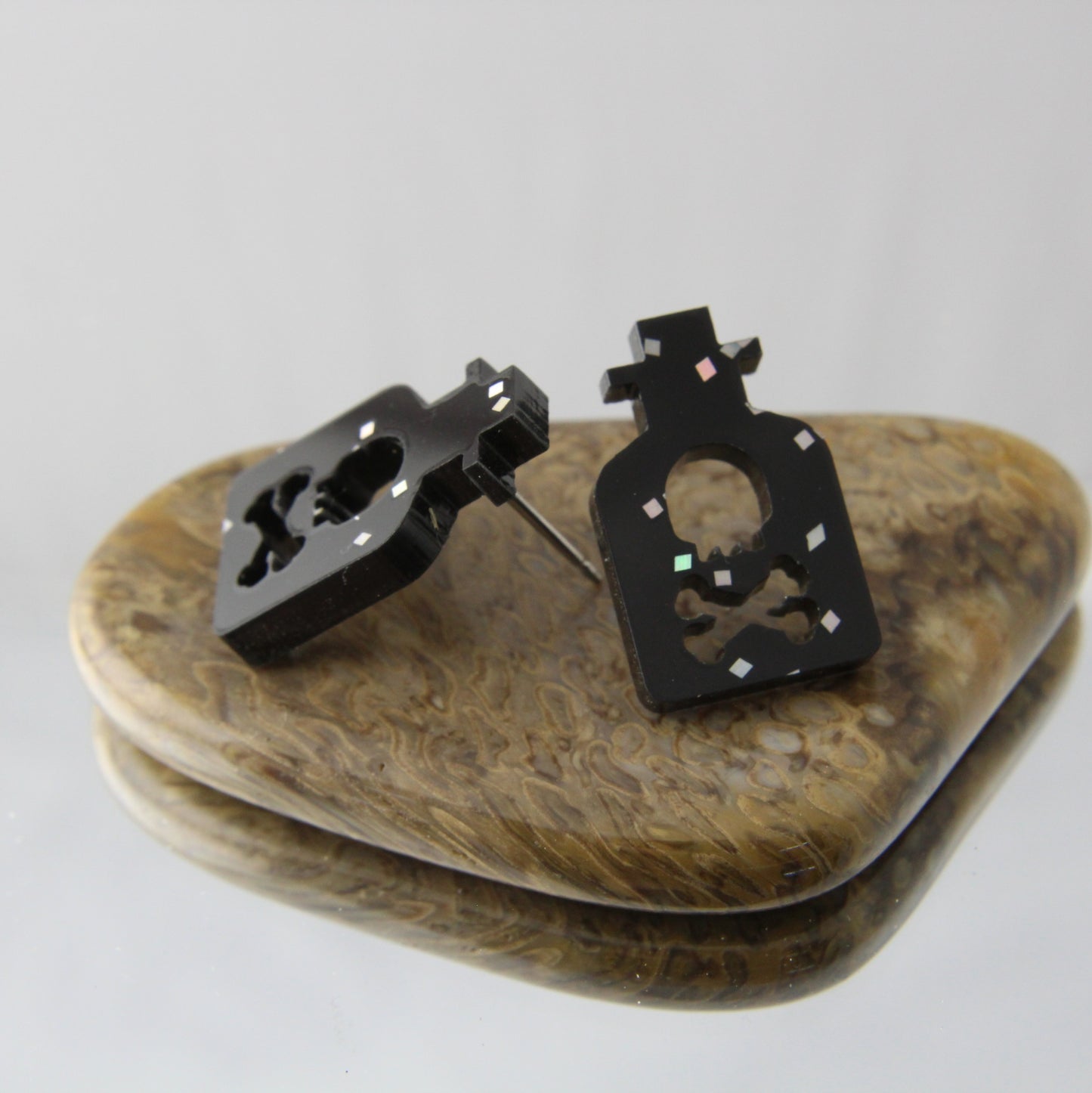 Poison Bottle Studs Acrylic Earrings