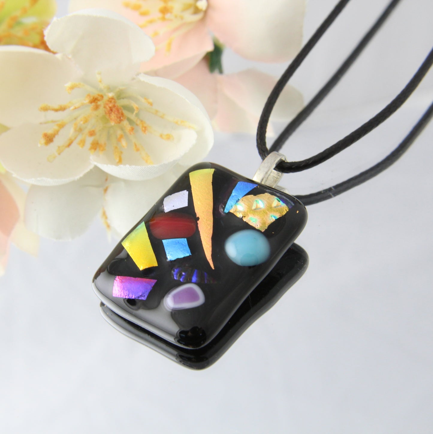 A Bit of This and That - Fused Glass Pendant
