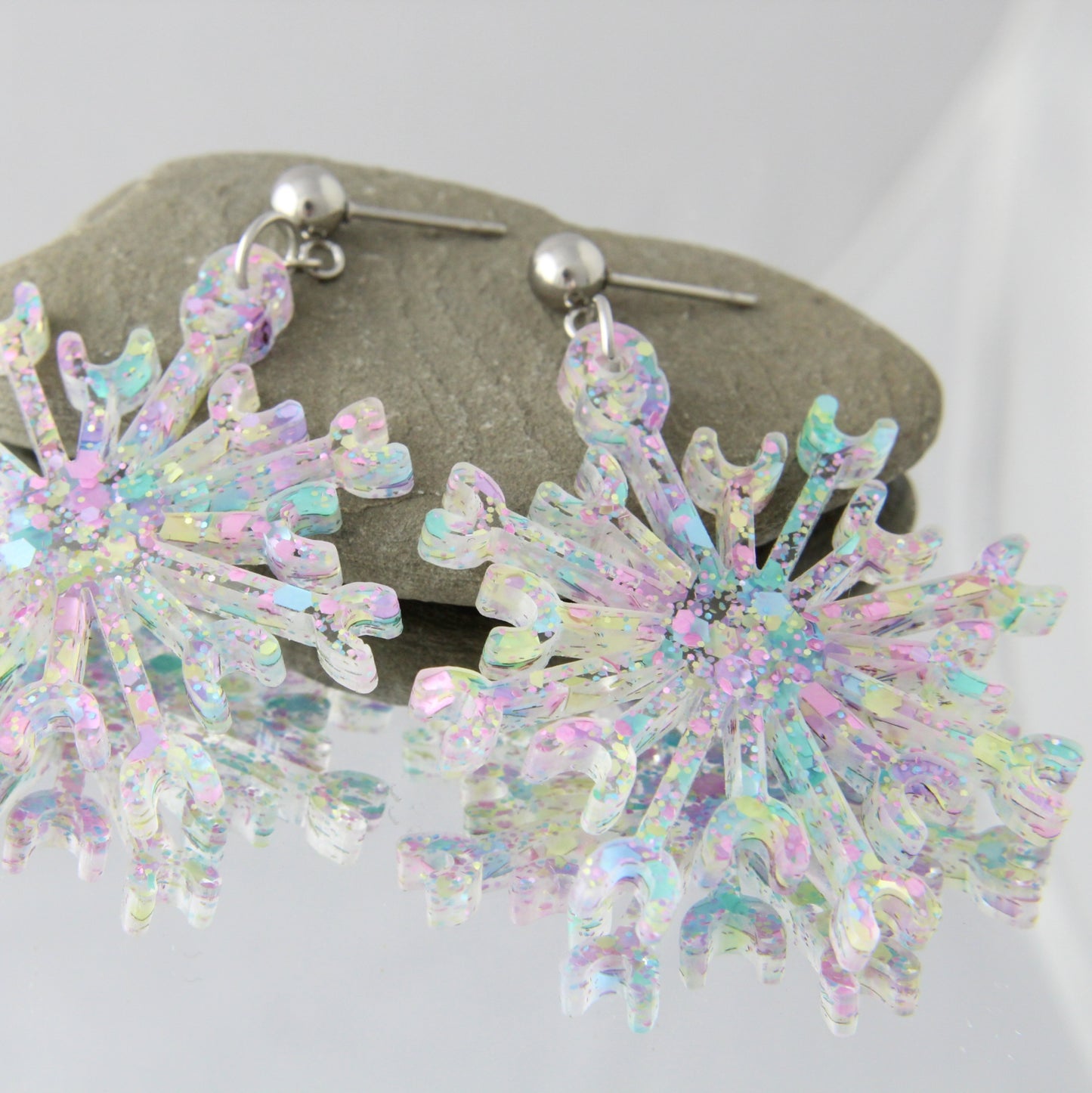 'Explosions' Acrylic Dangle Earrings