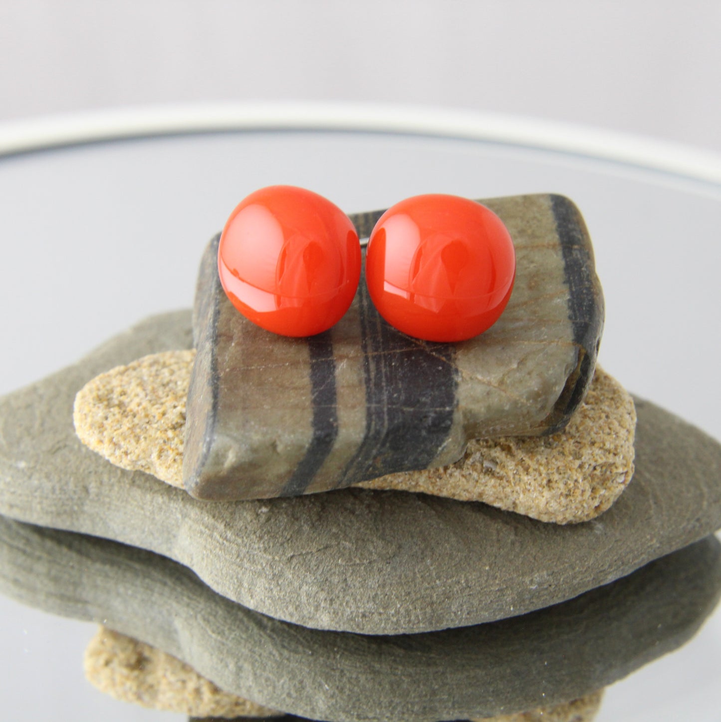 'Brighten My Life' Fused Glass Studs