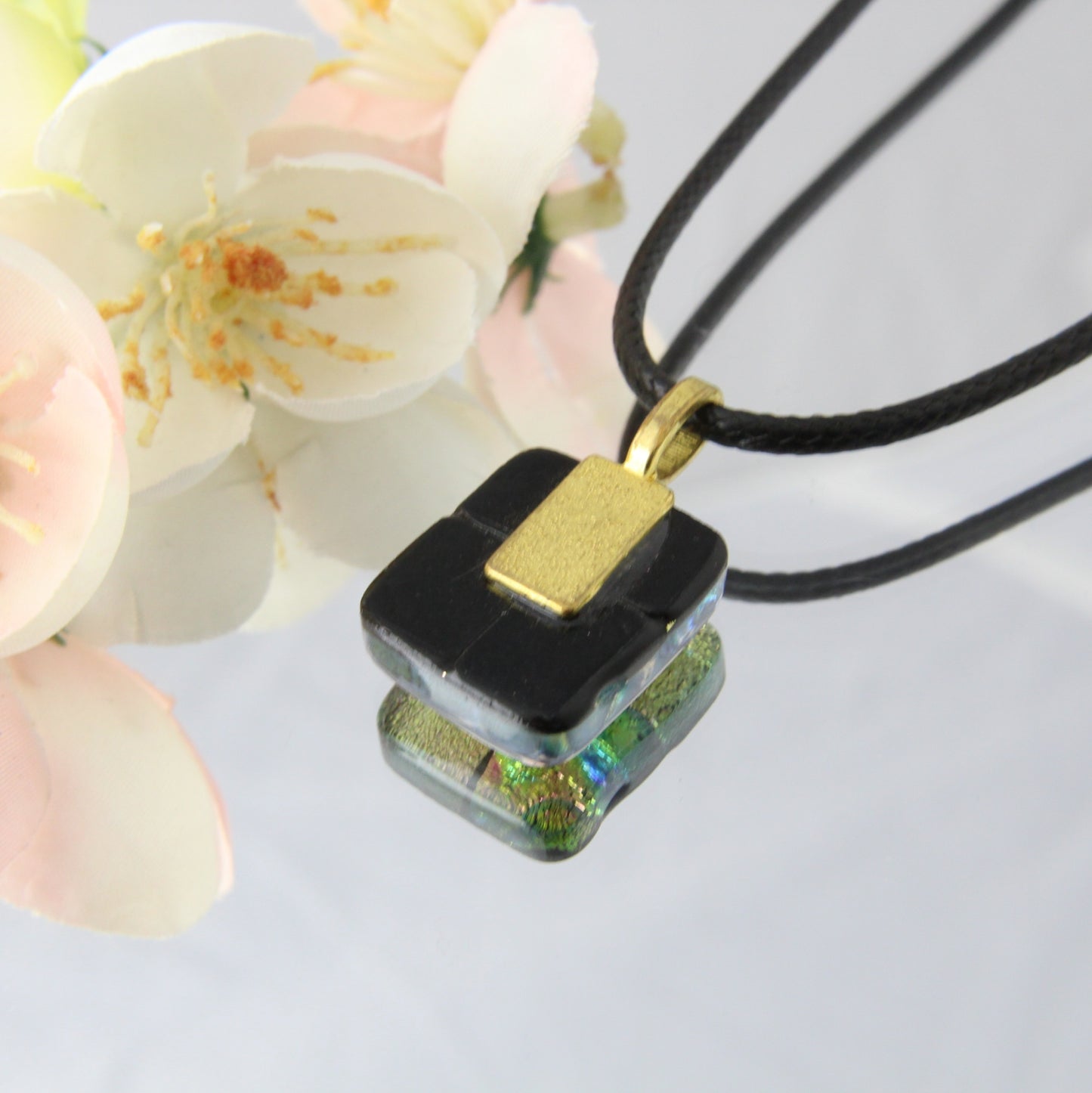 Patchwork Fused Glass Pendant #3