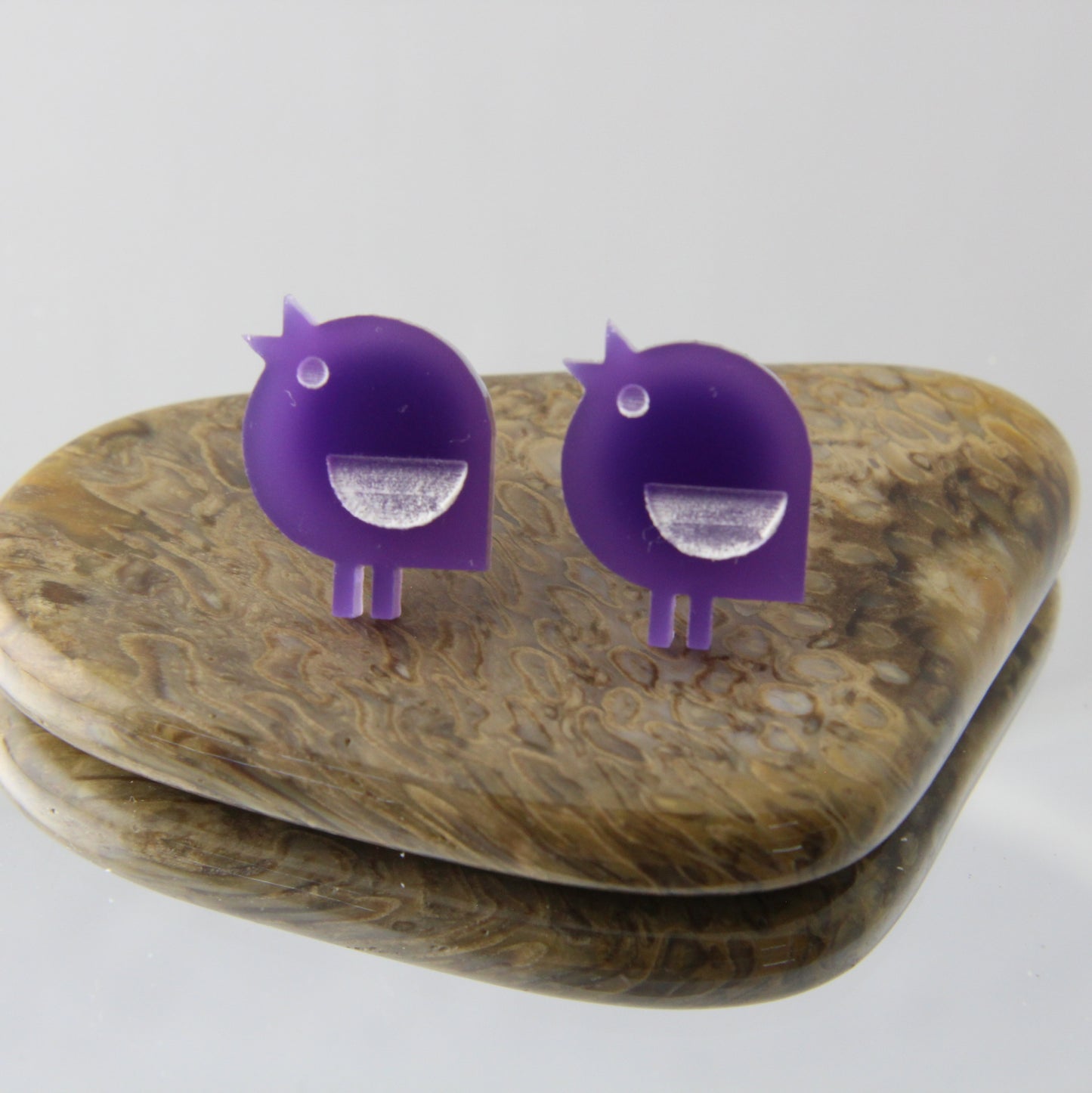 'Calling Birds' Acrylic Stud Earrings