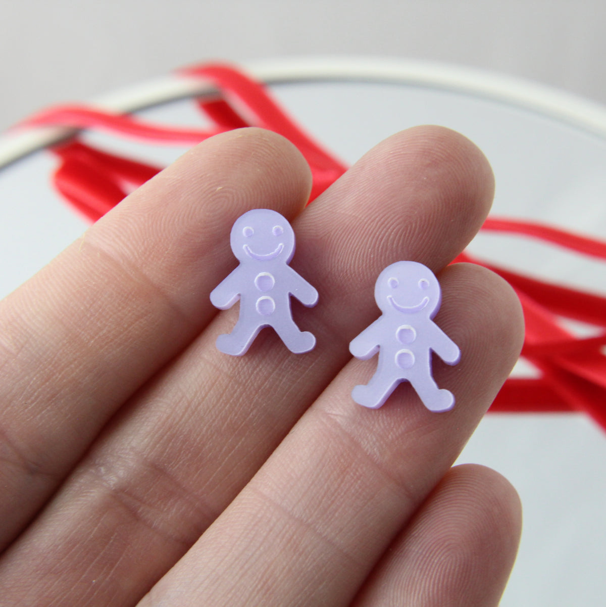 Merry Gingerbread Men Acrylic Studs