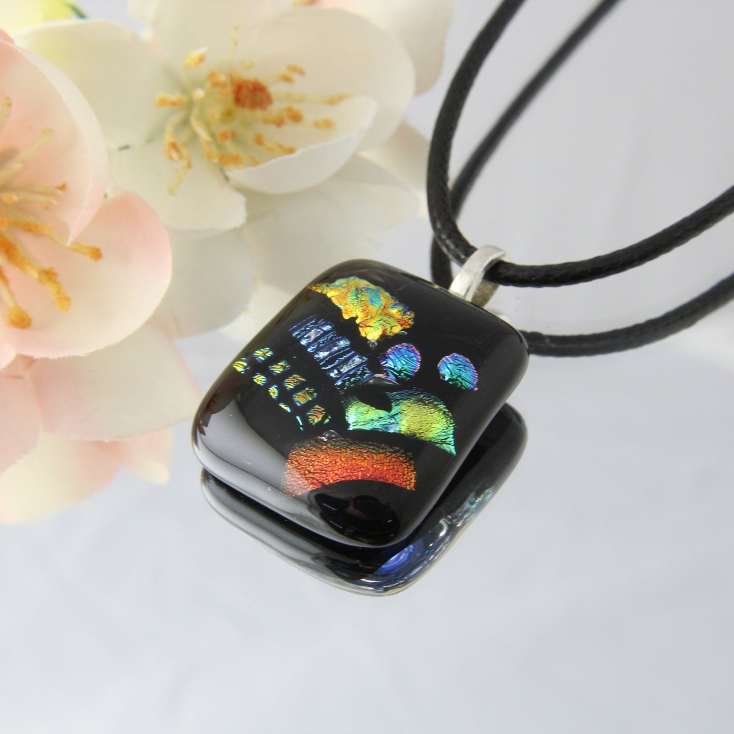 Optical Colour Fused Glass Pendant
