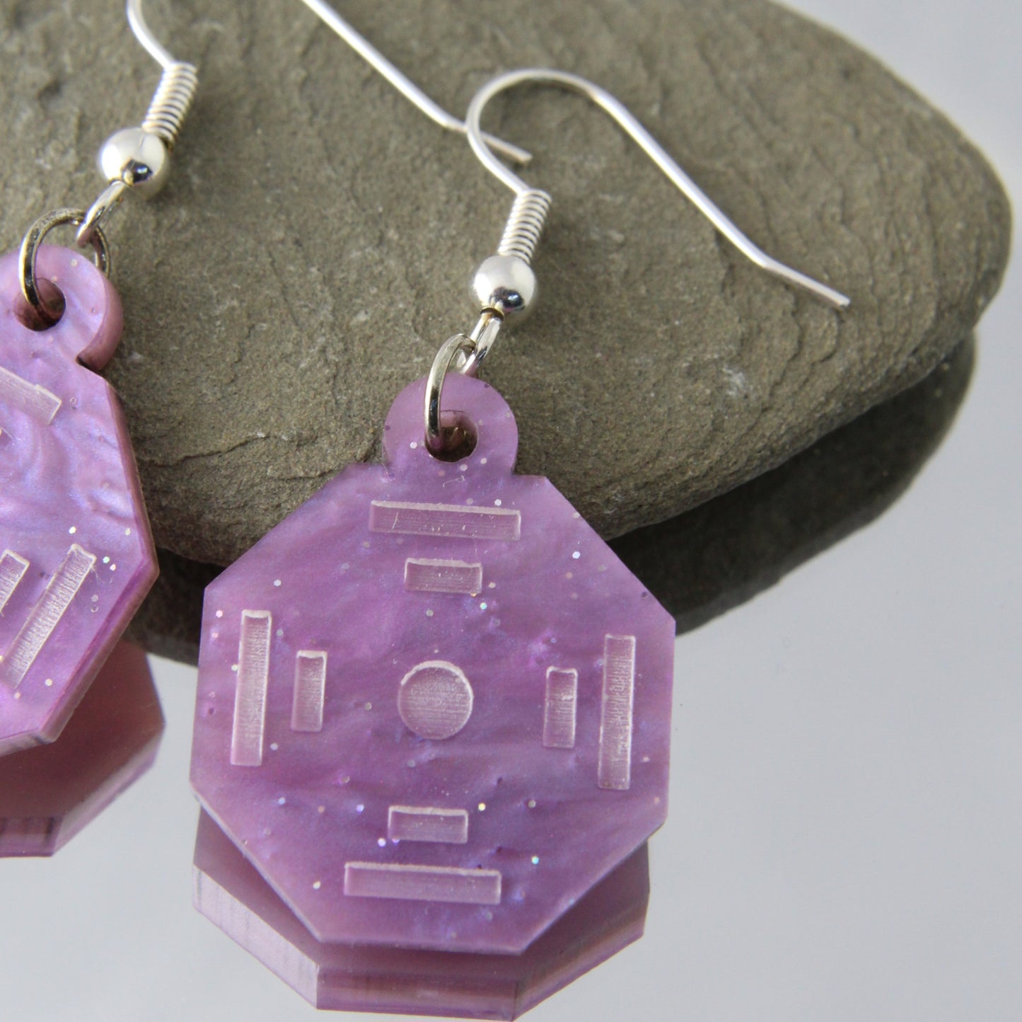 Hexagon Dreaming Acrylic Dangle Earrings