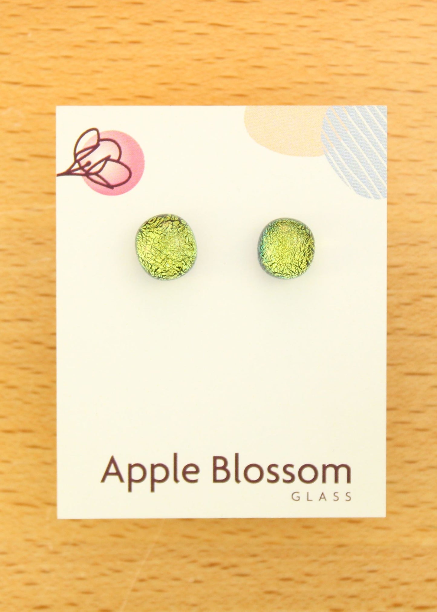 'Sparklepants Yellow' Fused Glass Mini Studs Earrings