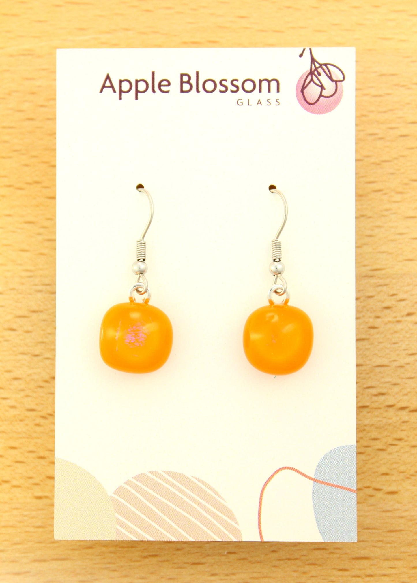 'A Touch of Sparkle' Fused Glass Earrings Dangles