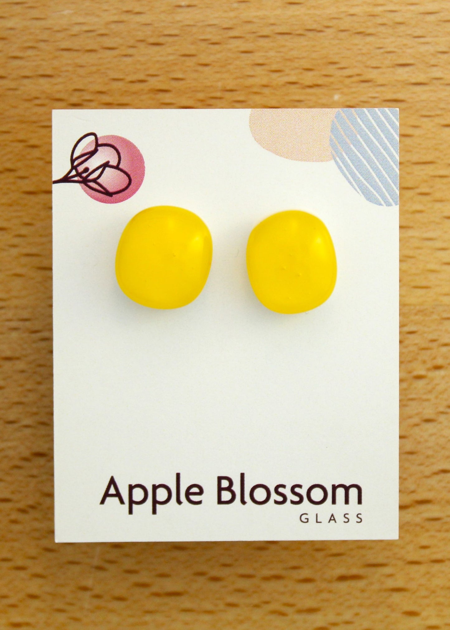 'Eggs Anyone?' Fused Glass Studs