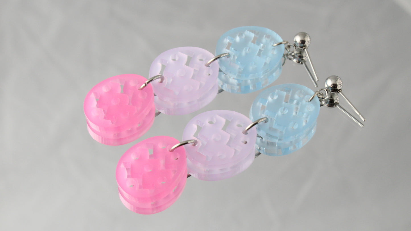 'Easter Egg Cascade' Acrylic Dangles