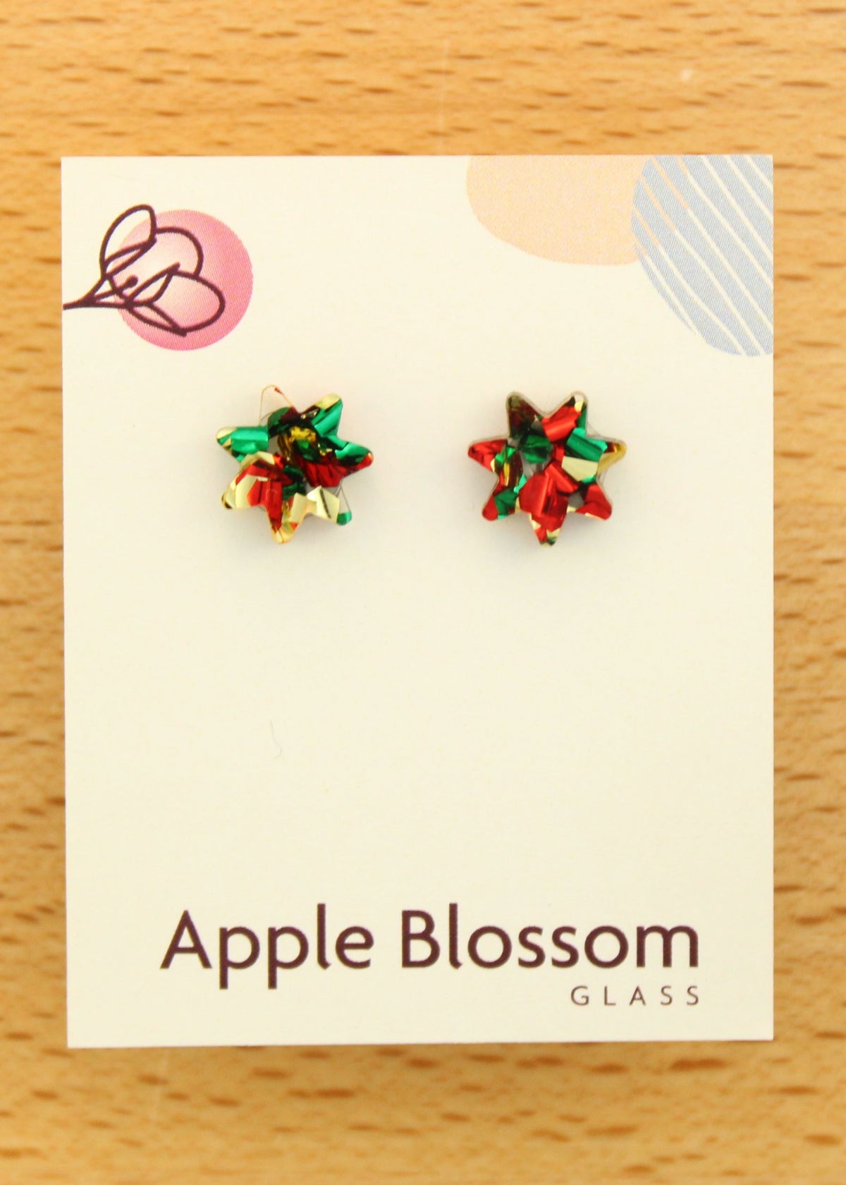 'Christmas Star' Acrylic Earrings Studs