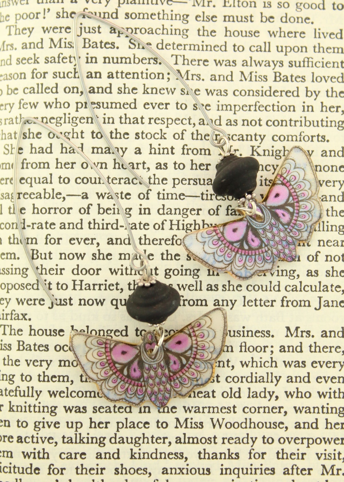 'Flyaway' Resin & Glass Earrings