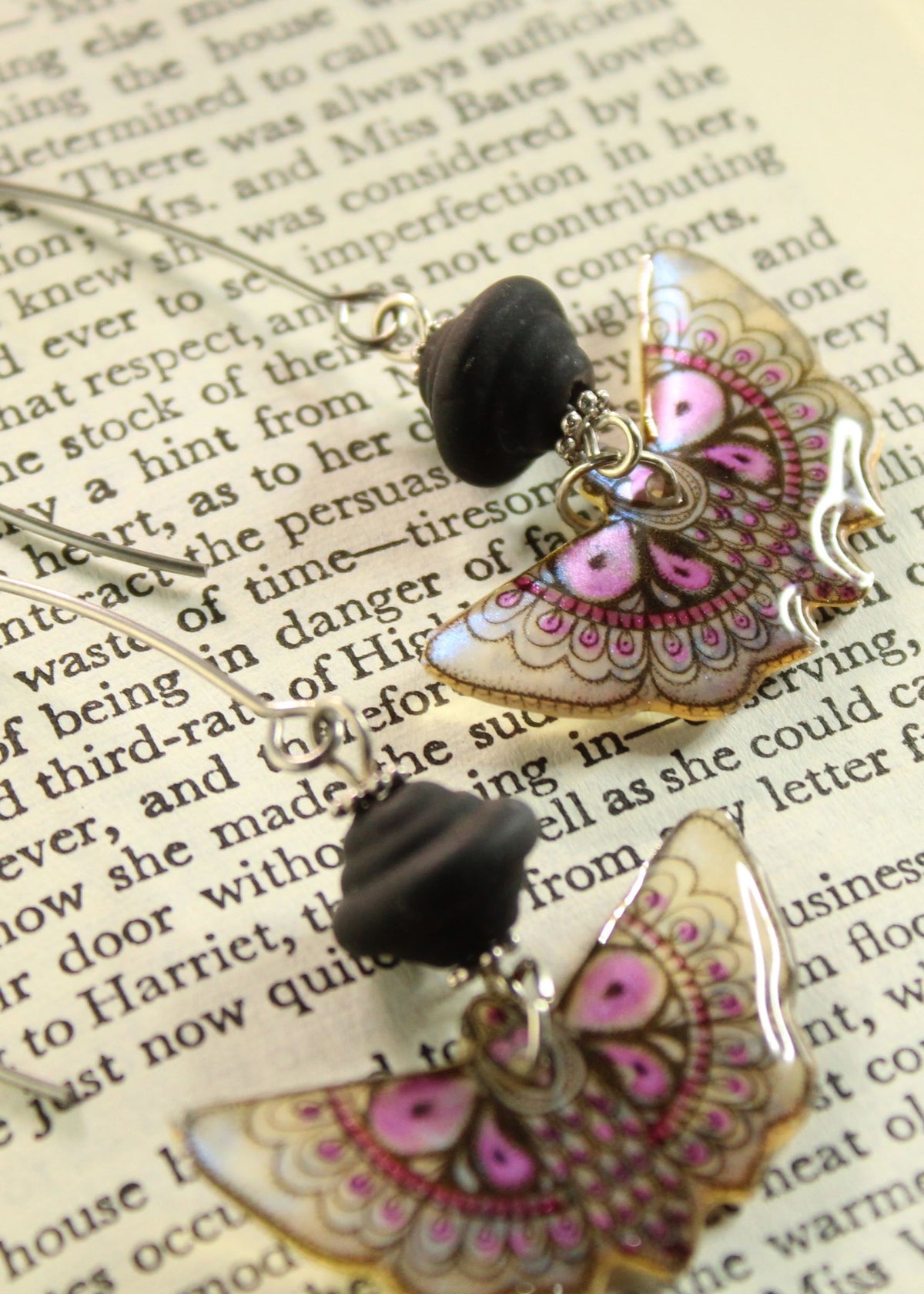 'Flyaway' Resin & Glass Earrings
