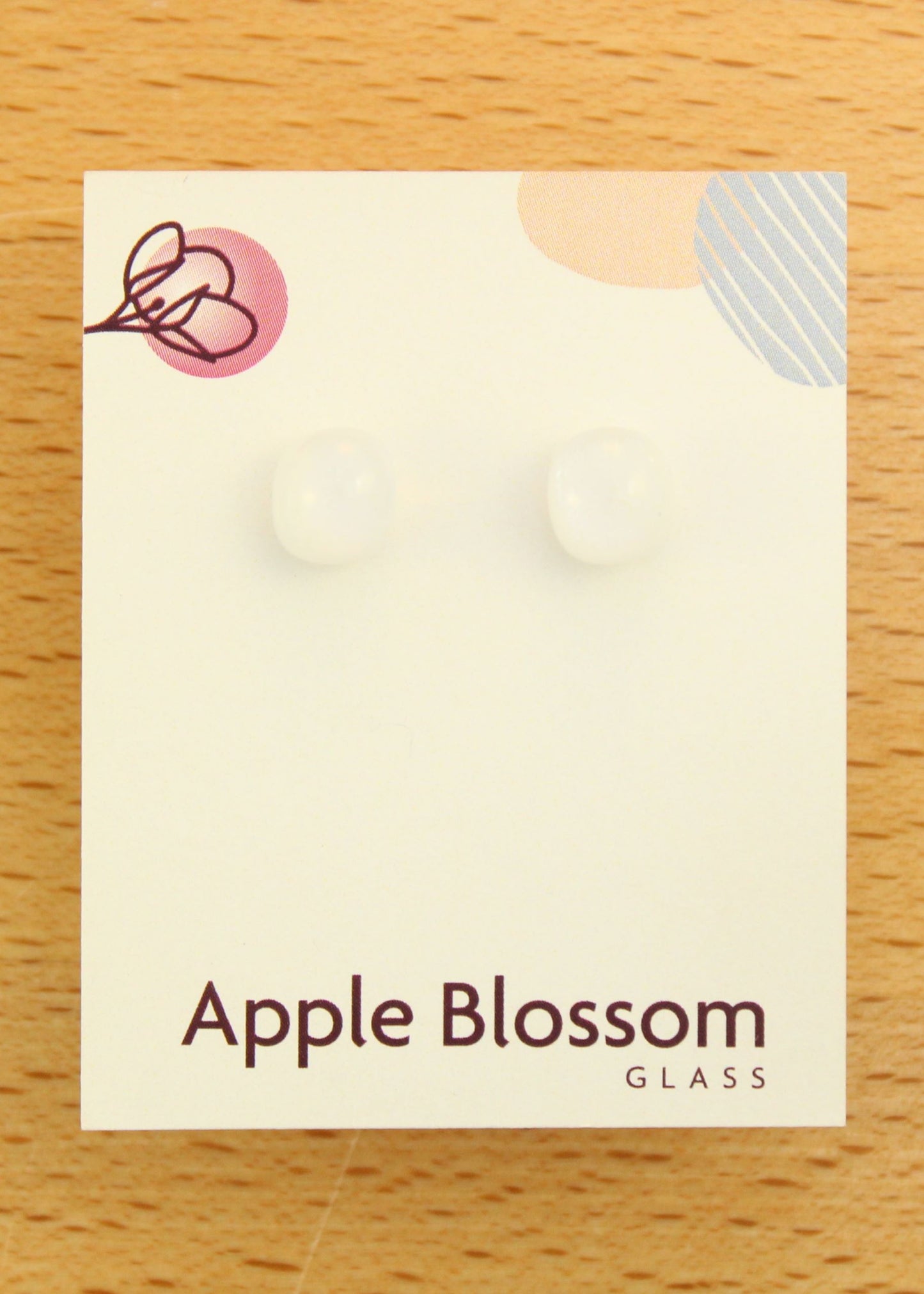 'Ice Queen' Fused Glass Mini Studs Earrings