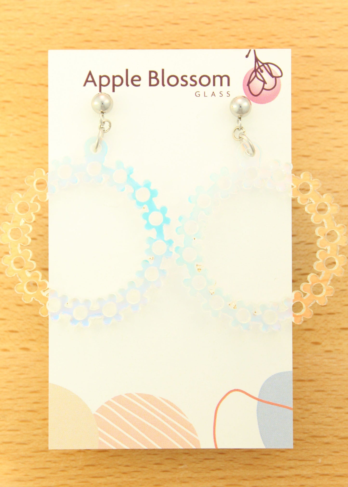 'Iridescent Daisy Chain' Acrylic Earrings