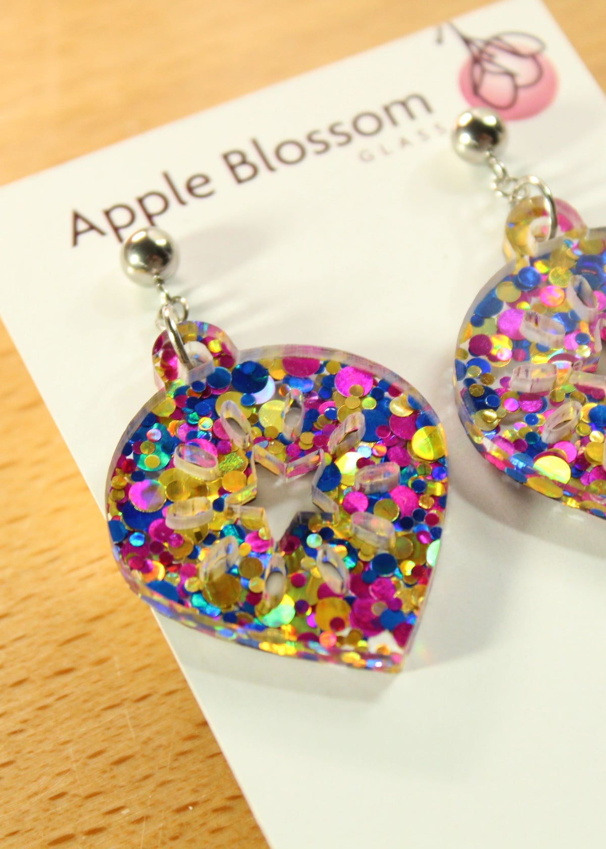 'Multicolour Christmas Baubles' Acrylic Earrings