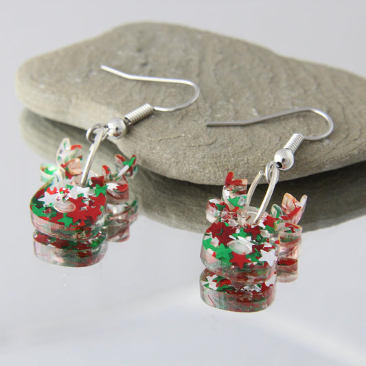 'Reindeer' Christmas Acrylic Earrings