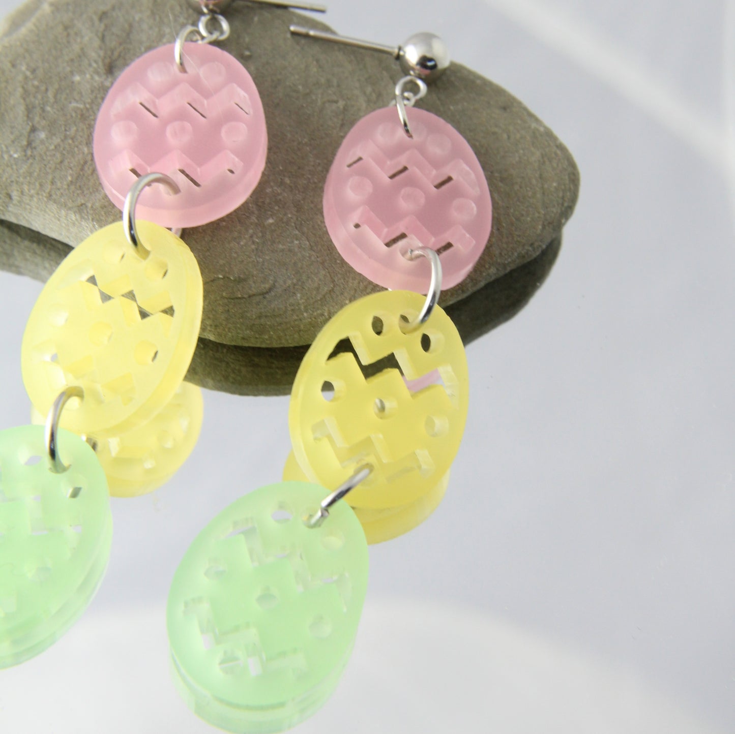 'Easter Egg Cascade' Acrylic Dangles
