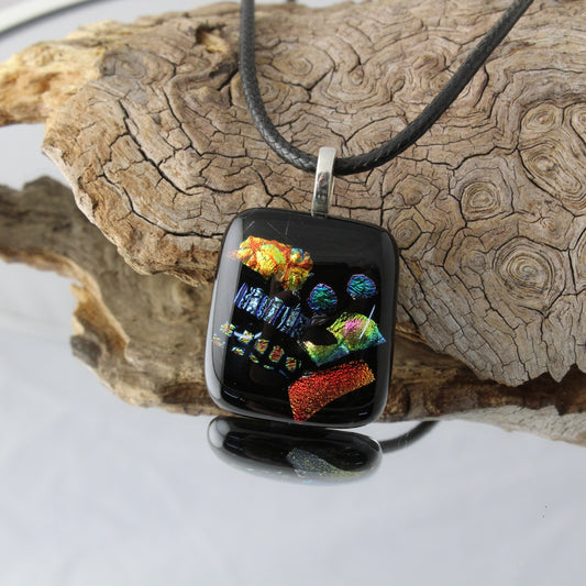 Optical Colour Fused Glass Pendant