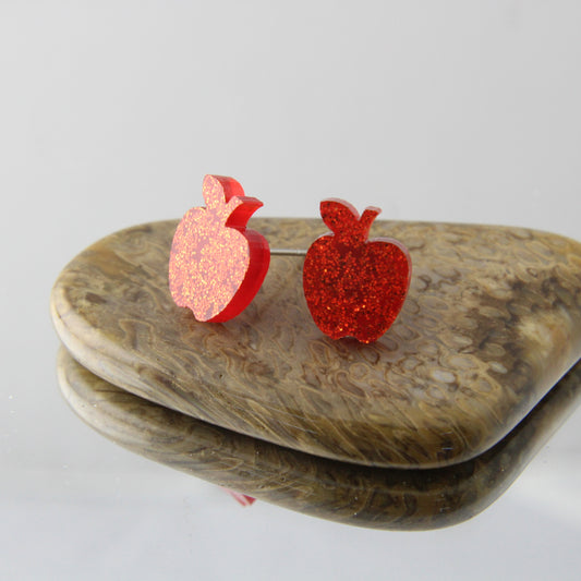 An Apple A Day Acrylic Earrings Studs