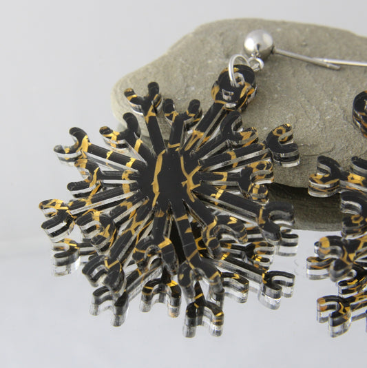 'Explosions' Acrylic Dangle Earrings