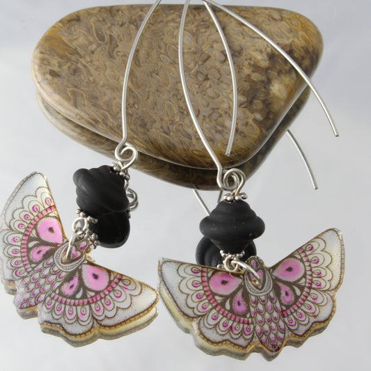 'Flyaway' Resin & Glass Earrings