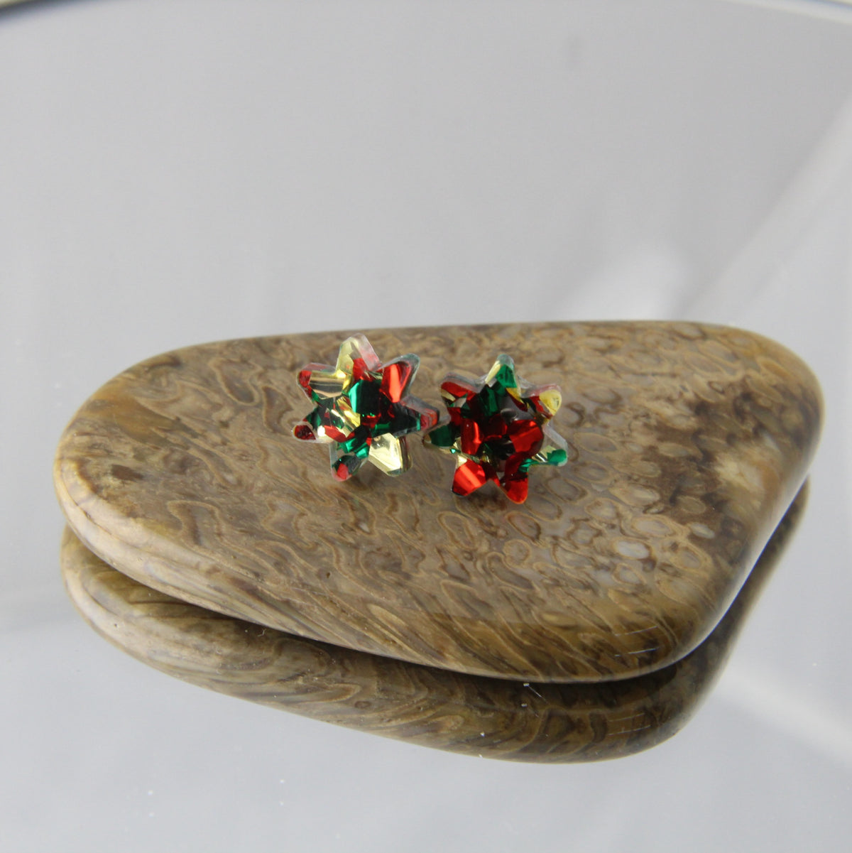 'Christmas Star' Acrylic Earrings Studs