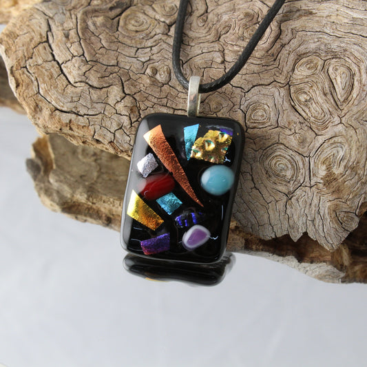 A Bit of This and That - Fused Glass Pendant