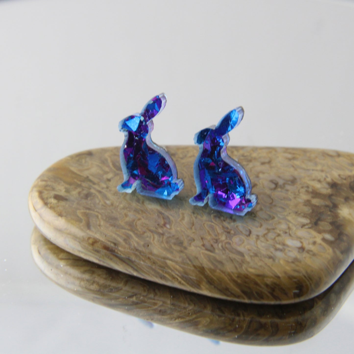 Posing Bunnies Easter Earrings Studs