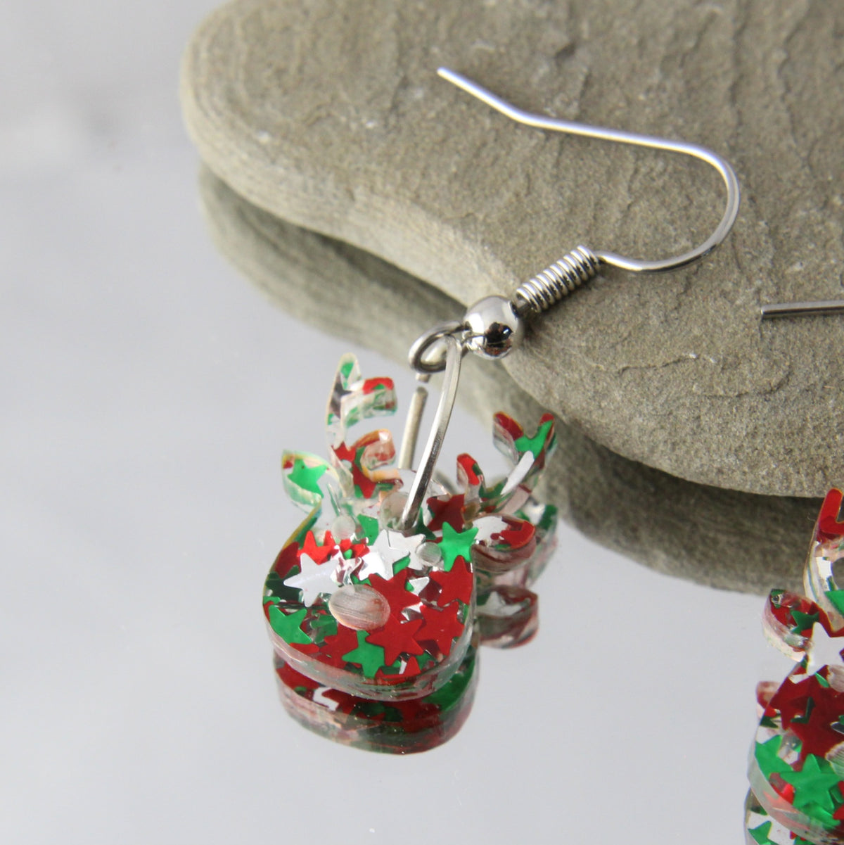 'Reindeer' Christmas Acrylic Earrings