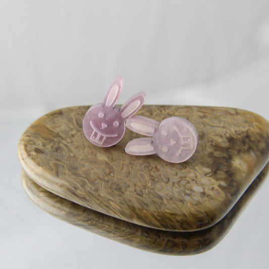 Smiley Bunny Earrings Studs