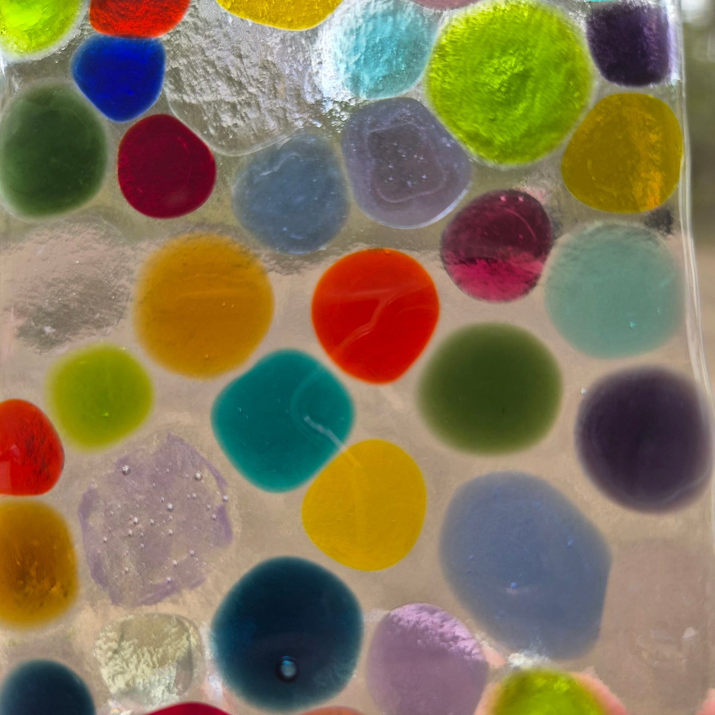 Melted Dots Fused Glass Tealight